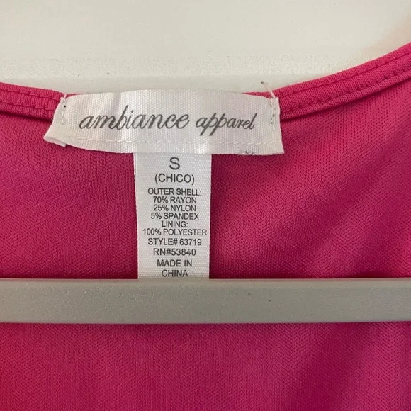 Ambiance Black and Pink Mini Dress - Picture 3 of 4